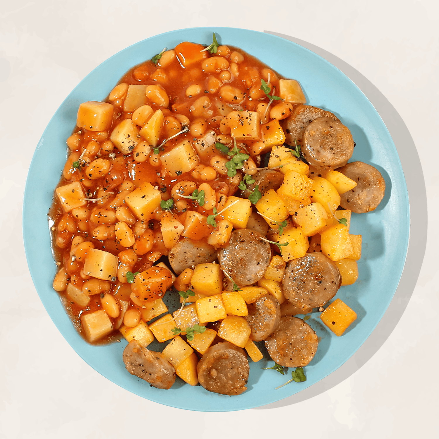 Sausage, Bean & Potato Pot