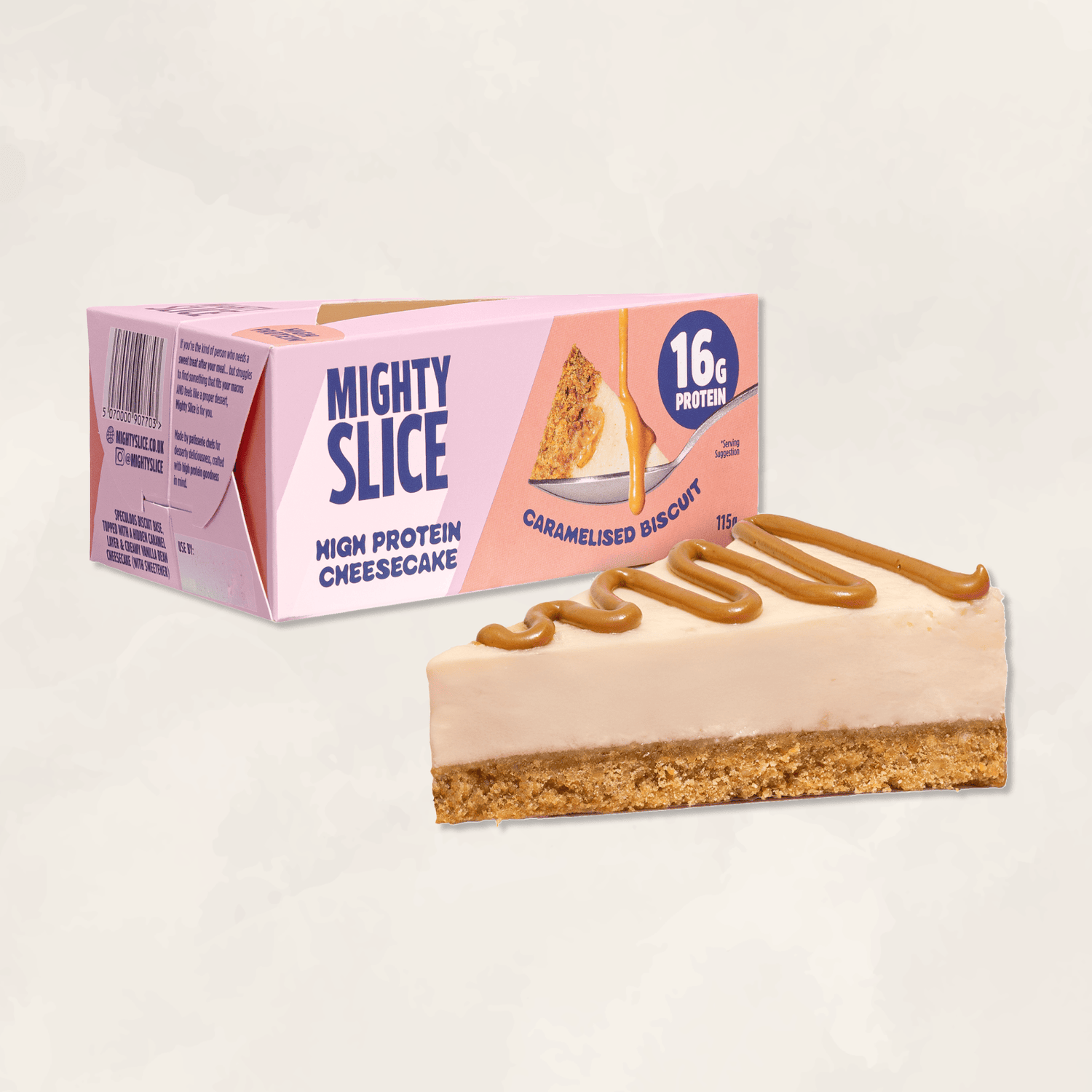 Mighty Slice High Protein Cheesecake - Caramelised Biscuit