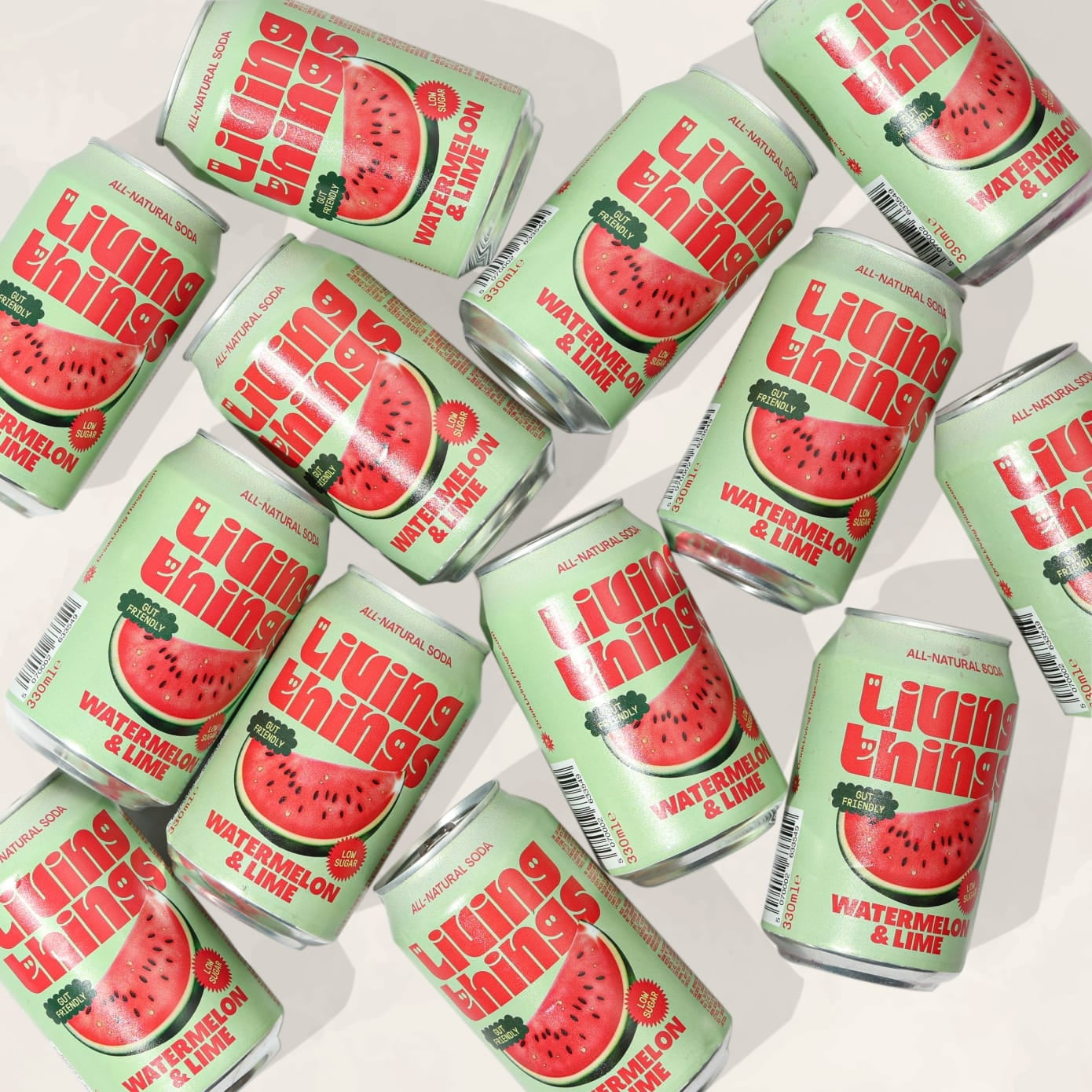 Living Things Prebiotic Soda Watermelon & Lime 12 x 330ml
