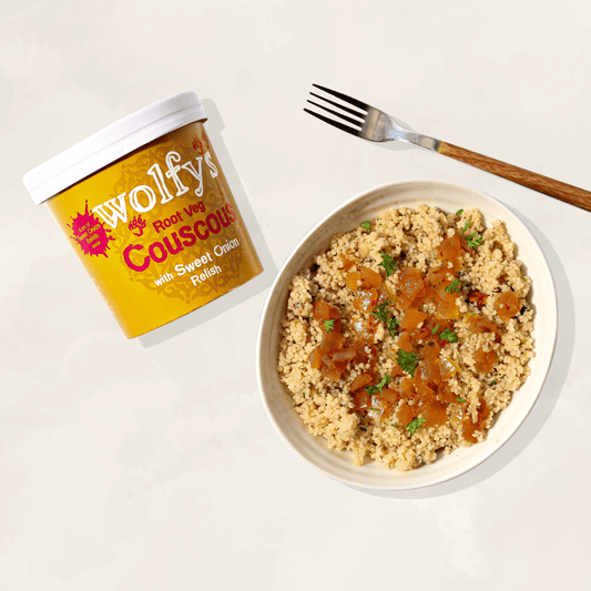 Wolfy Root Veg Couscous with Sweet Onion Relish Pot 94g